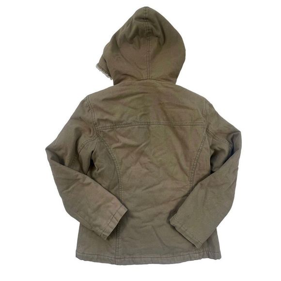 Braetan Jacket Tan Canvas zipper Hood Cotton S - Picture 3 of 9
